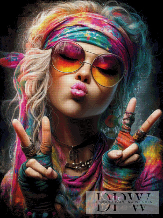 Love & Peace by Sweet_Loco_AI 75x100cm mit 360 Farben DPW-2613