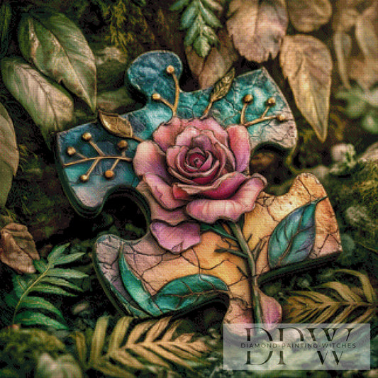 Rosenpuzzle by Sweet_Loco_AI 80x80cm mit 260 Farben DPW-2619