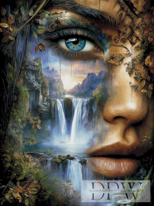 Landschaft meiner Gedanken by Sweet_Loco_AI 75x100cm mit 190 Farben DPW-2623