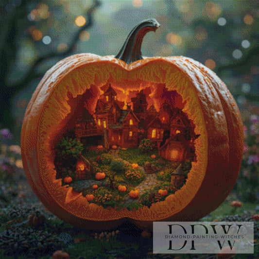 Pumpkin Villlage by Casalla Vendetta 70x70cm mit 180 Farben DPW-2641