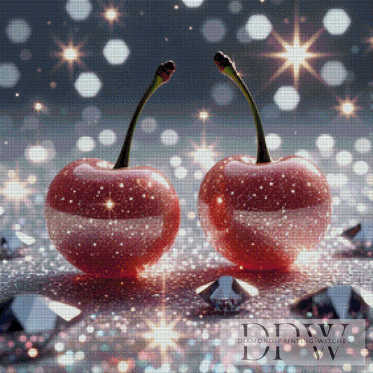 Glittering Cherries by CreatiVart 70x70cm mit 170 Farben DPW-2651