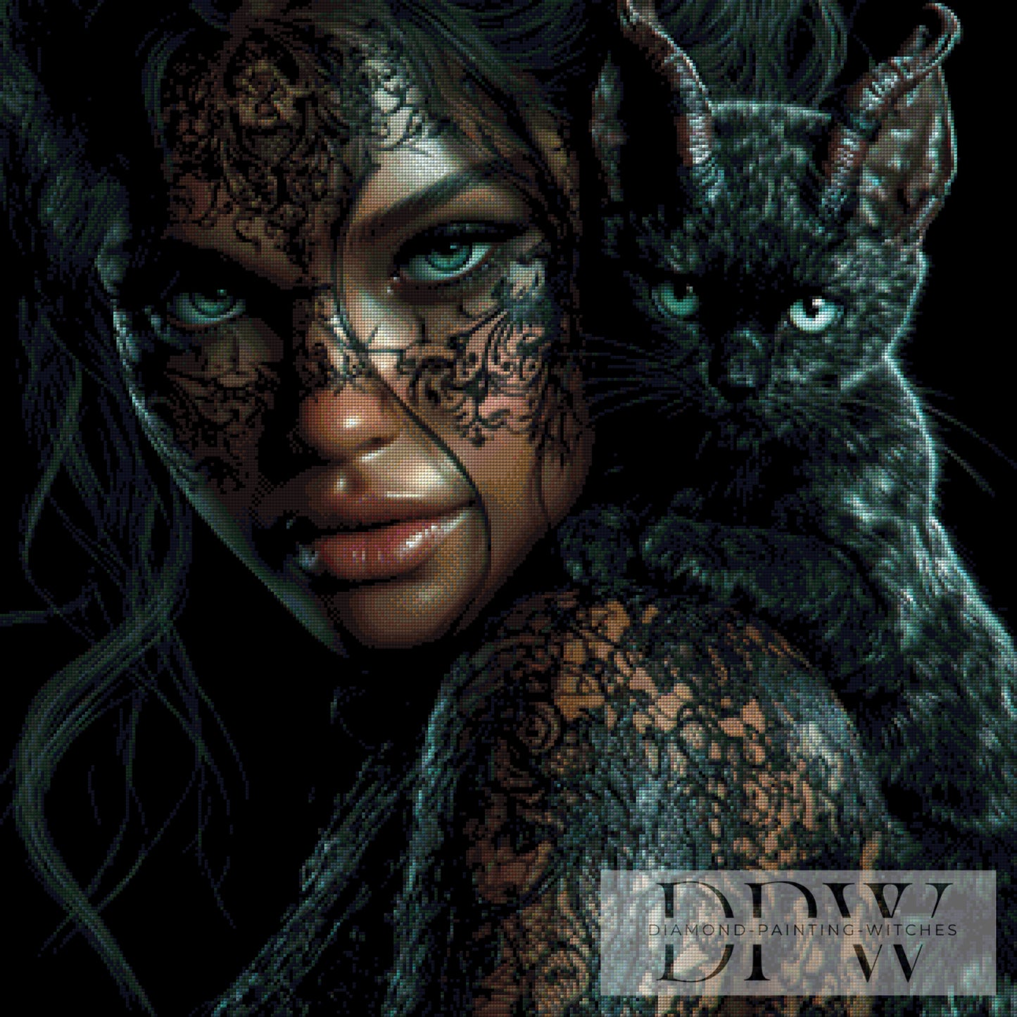 Demon Girl by Lisa Morgan 80x80cm mit 130 Farben DPW-2656