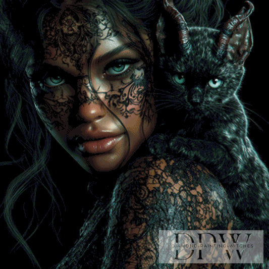 Demon Girl by Lisa Morgan 80x80cm mit 130 Farben DPW-2656