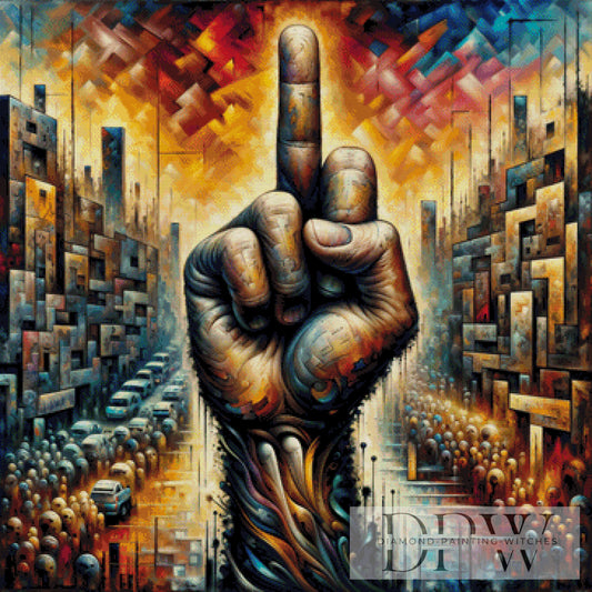 Stinky finger by Pixxel Pics 90x90cm mit 240 Farben DPW-2659