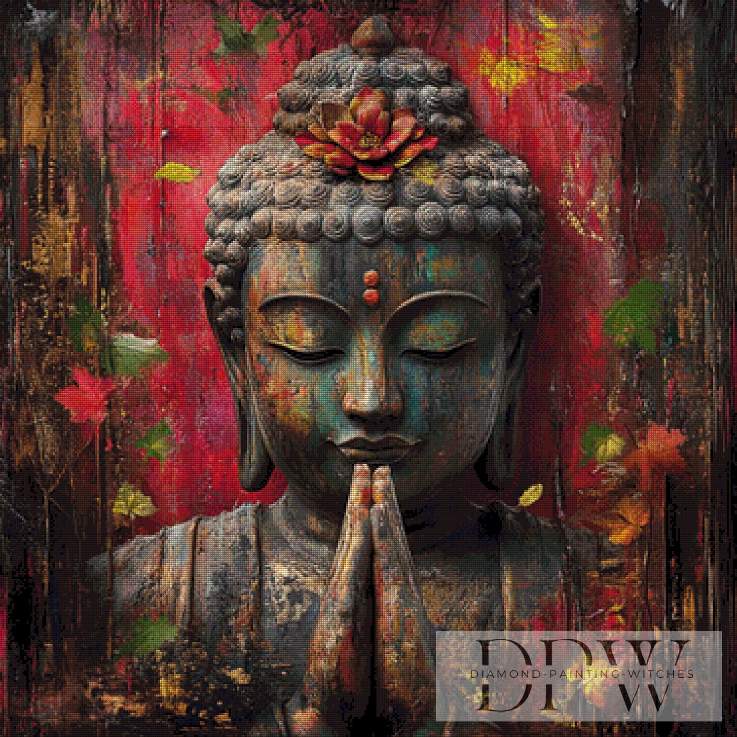 Buddha by CreatiVart 90x90cm mit 210 Farben DPW-2661