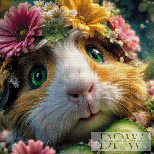 Blütenprinzessin by CreatiVart 80x80cm mit 280 Farben DPW-2669