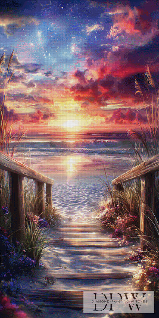 Der Weg zum Horizont by ellufija 80x160cm mit 280 Farben DPW-2682