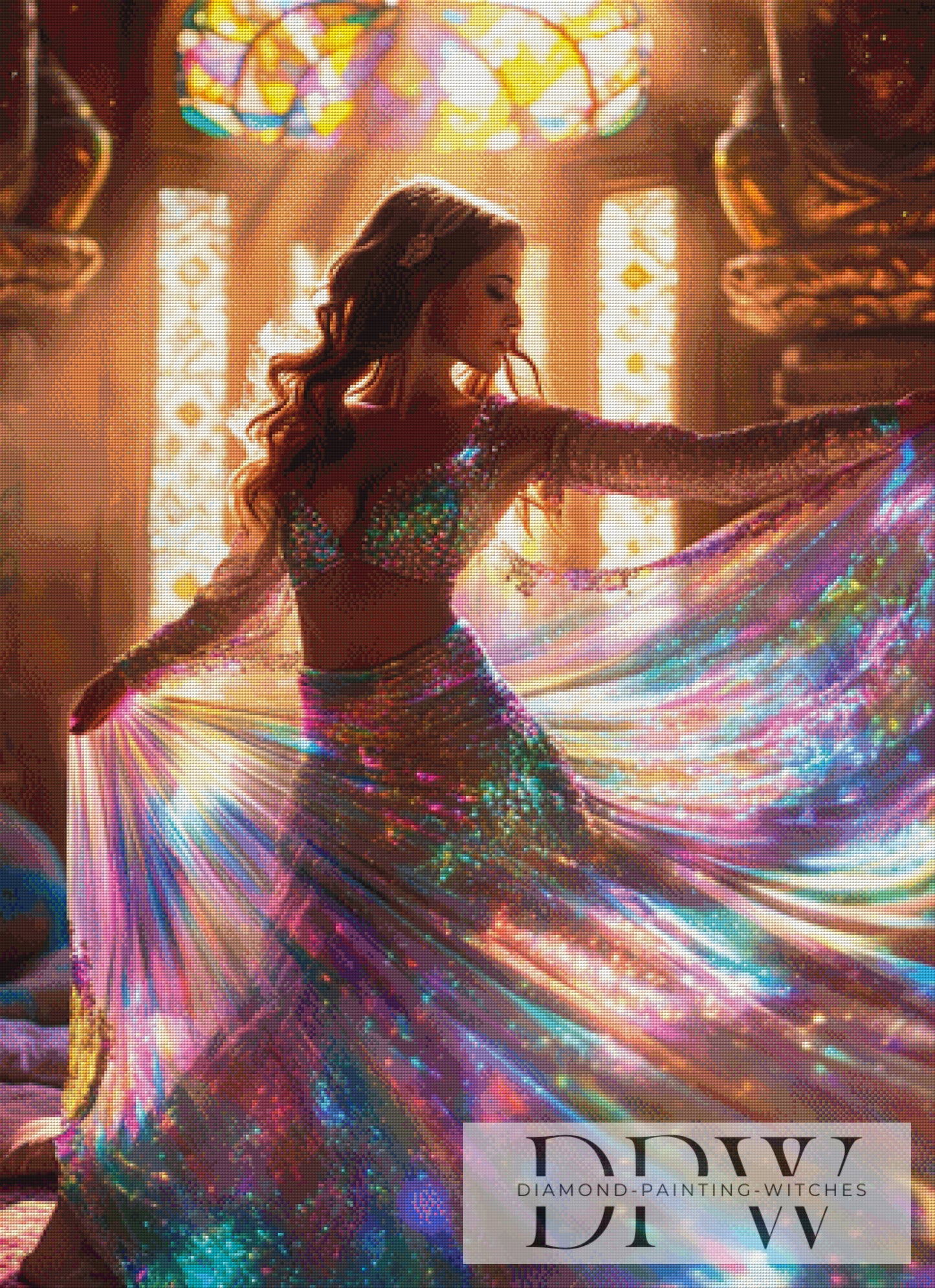 Orient Belly Dancer by ellufija 80x110cm mit 380 Farben DPW-2691