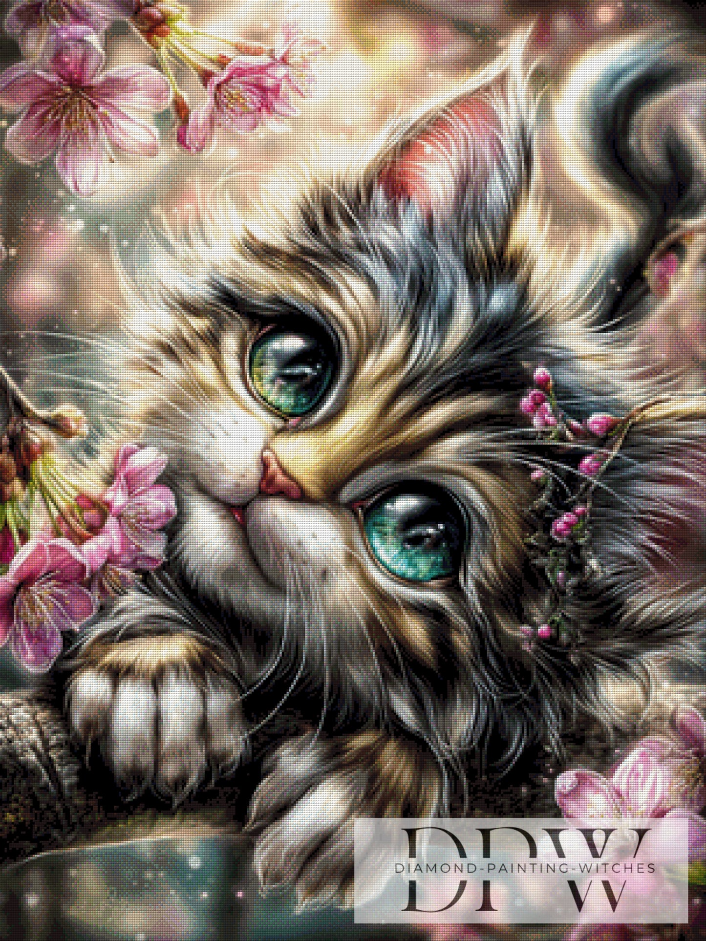 Glückskatze by Sweet_Loco_AI 75x100cm mit 270 Farben DPW-2705