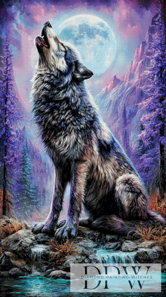 Howling Wolf by Casalla Vendetta 70x125cm mit 200 Farben DPW-2710