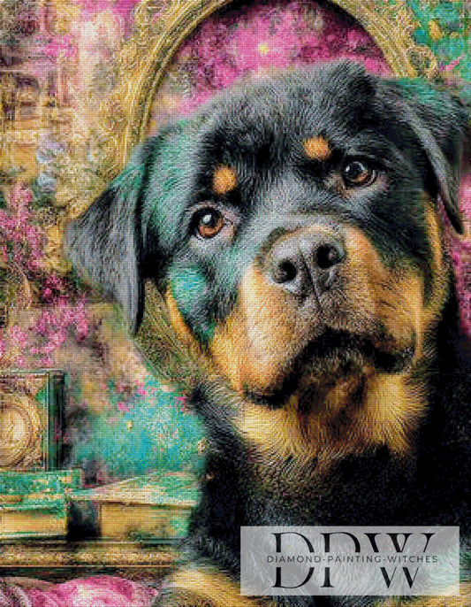 Rottweiler by Casalla Vendetta 70x90cm mit 250 Farben DPW-2714