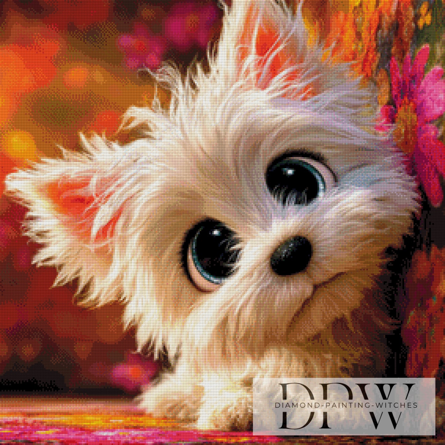 West Highland White Terrier by Creativart 70x70cm mit 240 Farben DPW-2721