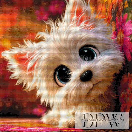 West Highland White Terrier by Creativart 70x70cm mit 240 Farben DPW-2721