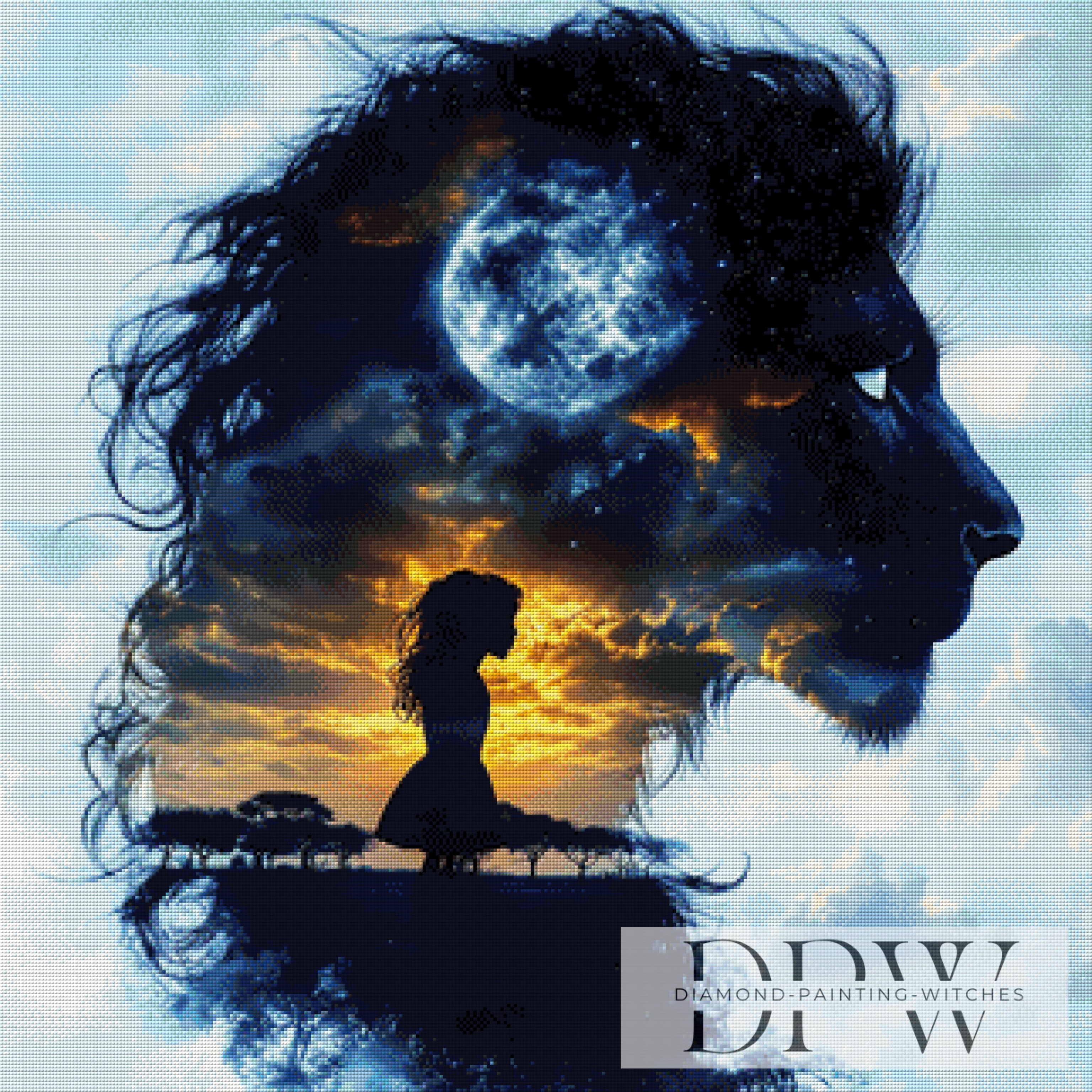 Löwen Silhouette by Lisa Morgan mit 160 Farben