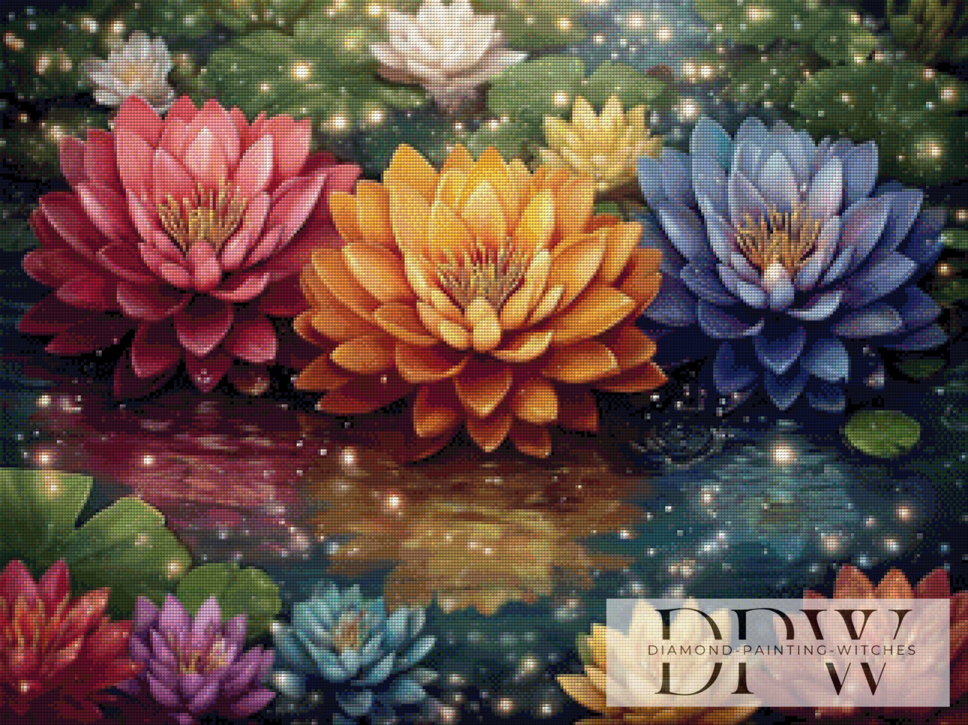 Wasserlilien by QN mit 270 Farben