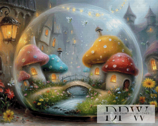 Kleine Pilzwelt by Elly_A.I 100x80cm mit 240 Farben DPW-2824