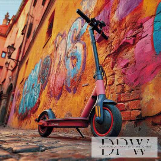 Scooter by theA.art 80x80cm mit 270 Farben DPW-2843