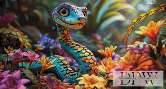 Flower Snake by Pixxel Pics 120x65cm mit 370 Farben DPW-2874