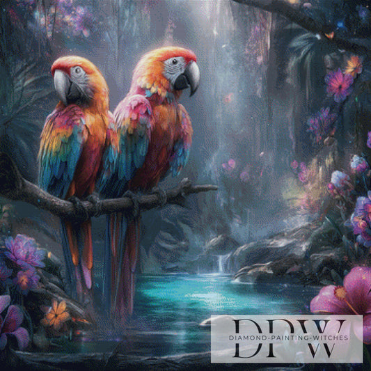 Mango & Charly by ellufija 90x90cm mit 240 Farben DPW-2889