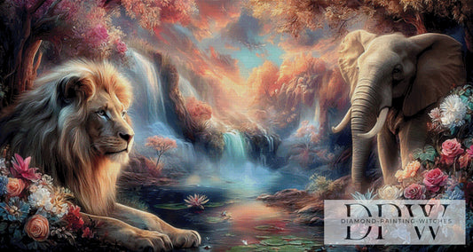 Dschungelfrieden by ellufija 150x80cm mit 270 Farben DPW-2918