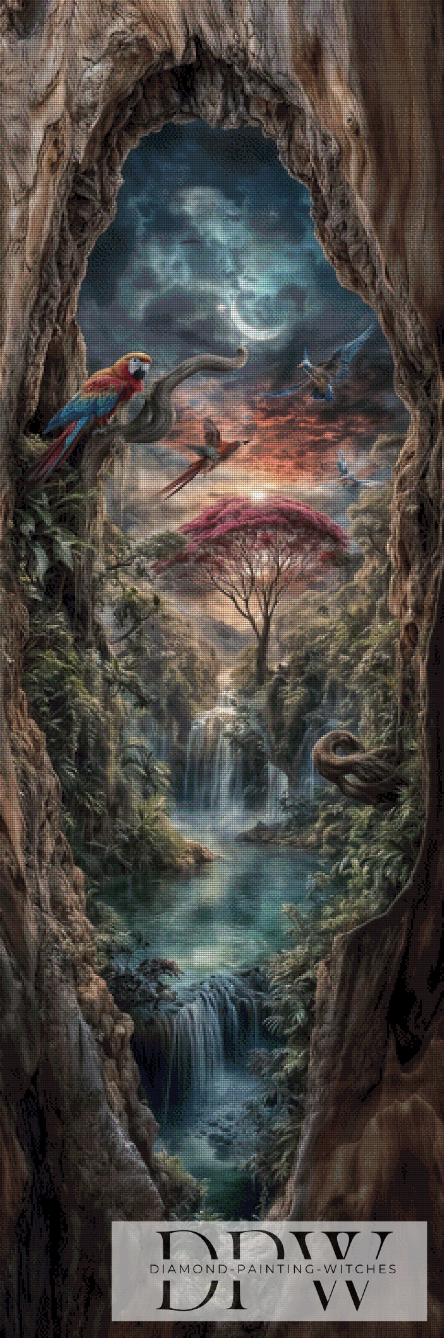 Hole to the jungle by Pixxel Pics 60x180cm mit 155 Farben DPW-2927