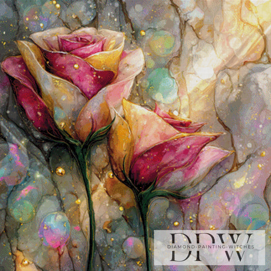 Colorful Roses by CreatiVart 80x80cm mit 320 Farben DPW-2931