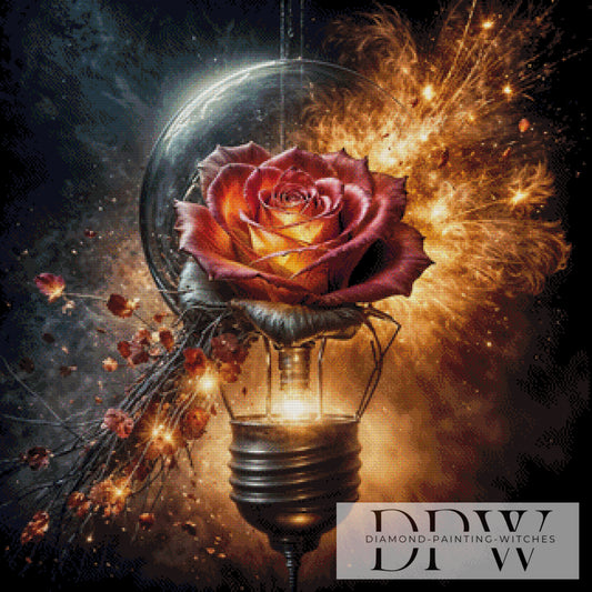 Exploding rose by Pixxel Pics 80x80cm mit 200 Farben DPW-2934