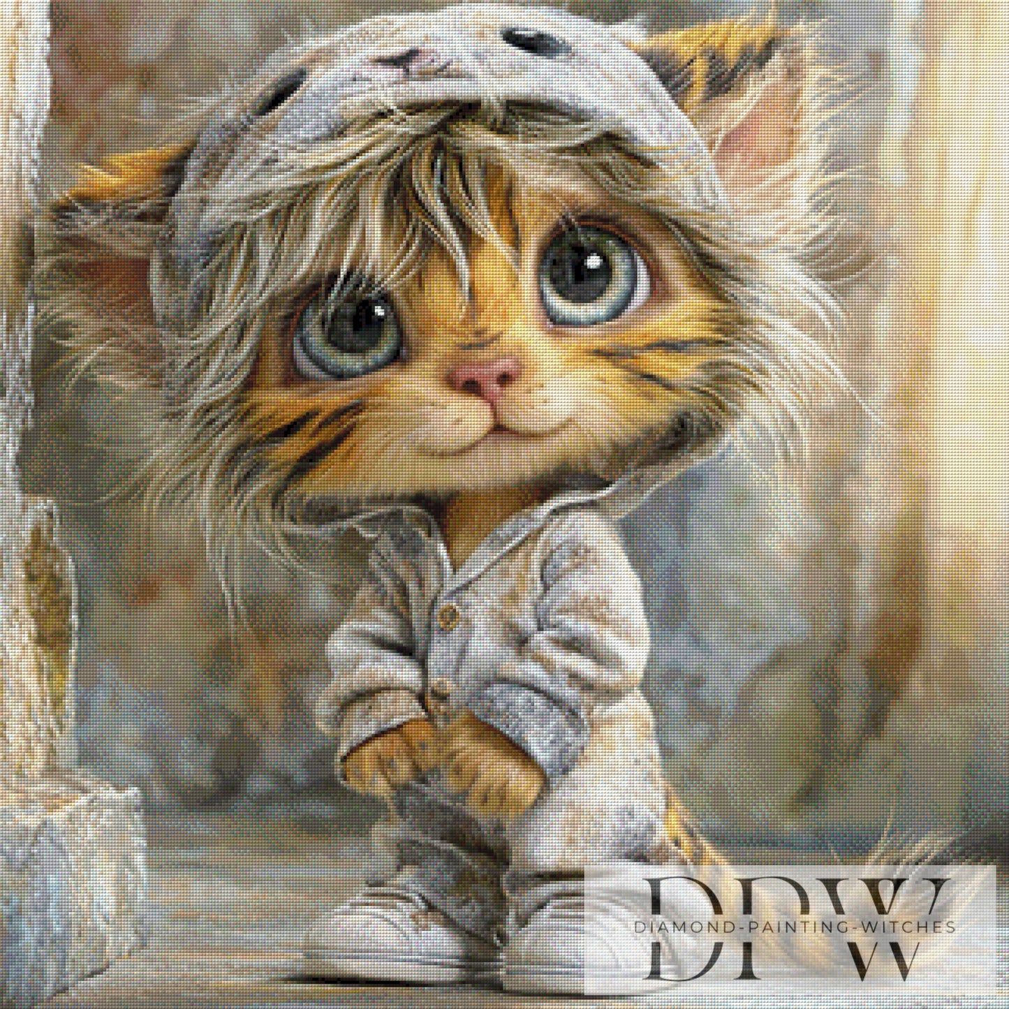 Tiger im Pyjama by CreatiVart 80x80cm mit 150 Farben DPW-2935