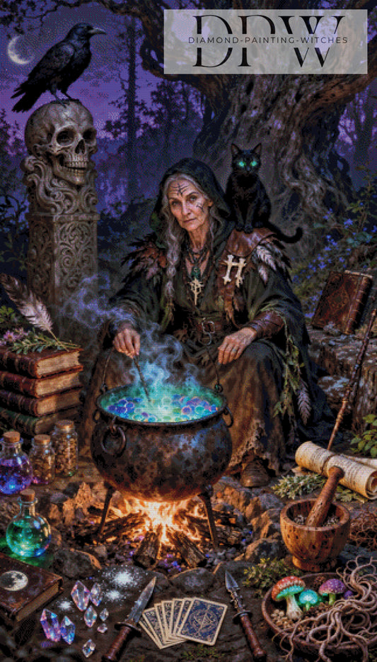 Hexen Ritual by Pixxel Pics 80x140cm mit 300 Farben DPW-2940