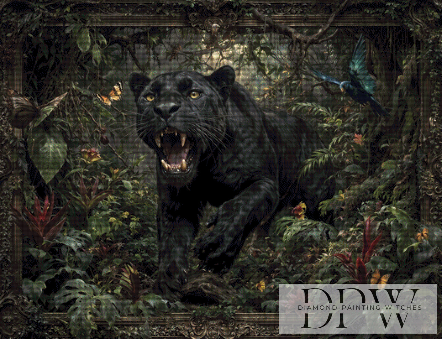 Living Jungle Painting by Pixxel Pics 130x100cm mit 125 Farben DPW-2952