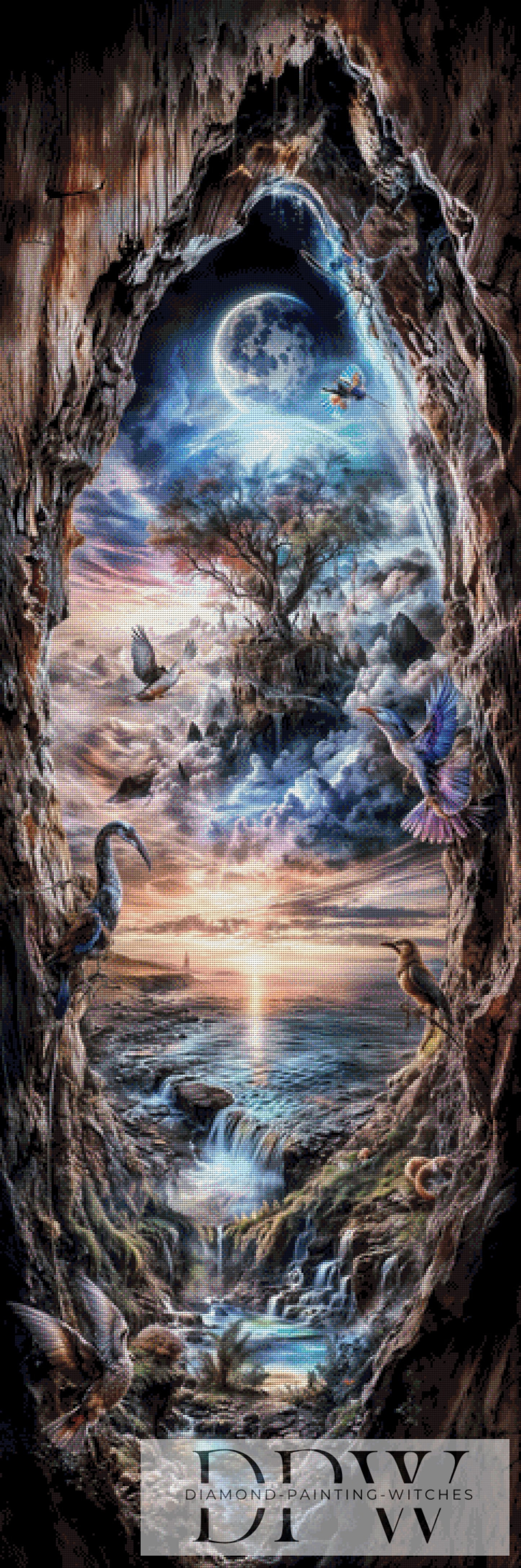 Fantasien in a hole by Pixxel Pics 60x180cm mit 210 Farben DPW-2956
