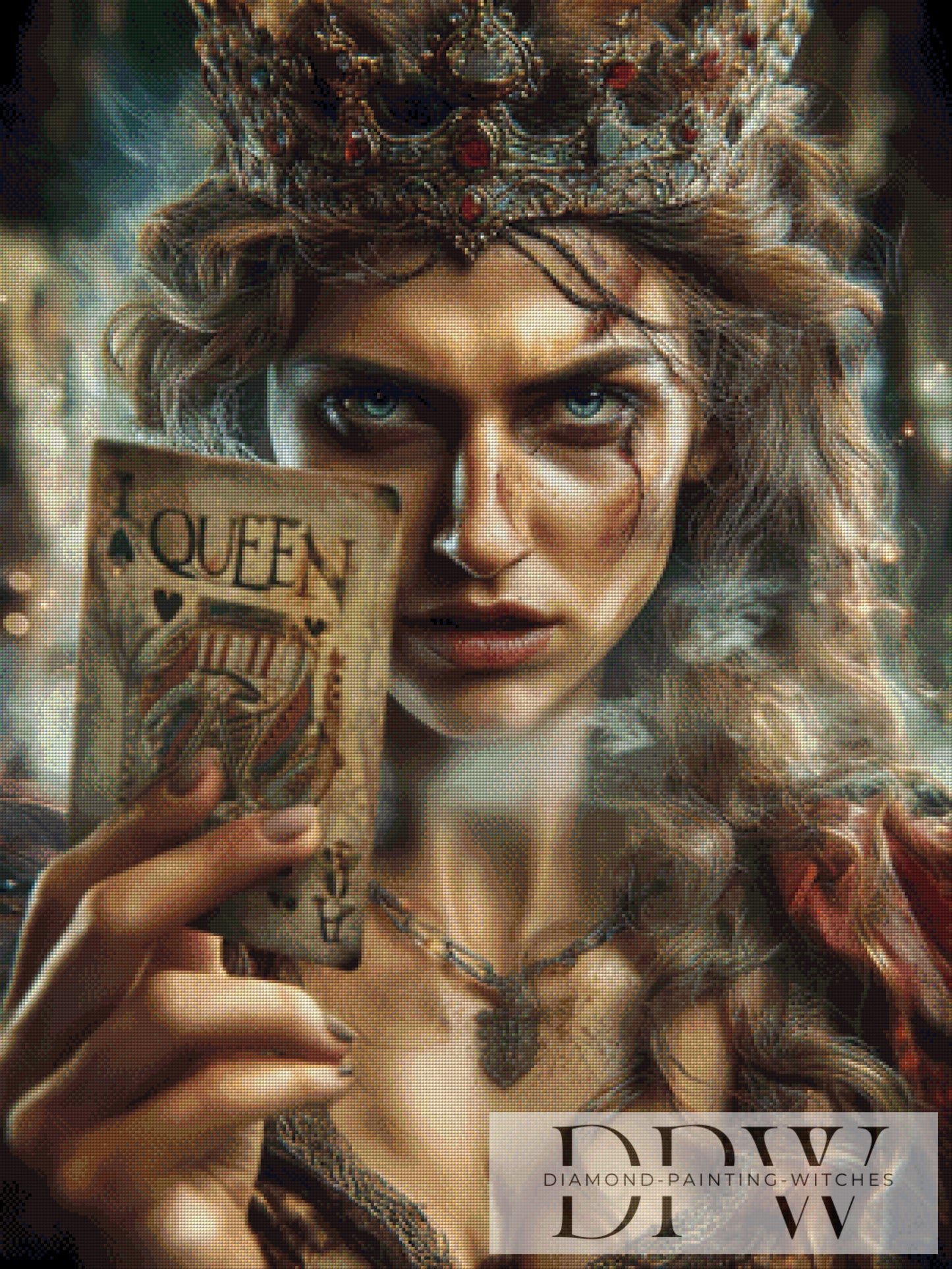 Queen of Cards by Pixel Pics 75x100cm mit 140 Farben DPW-2957