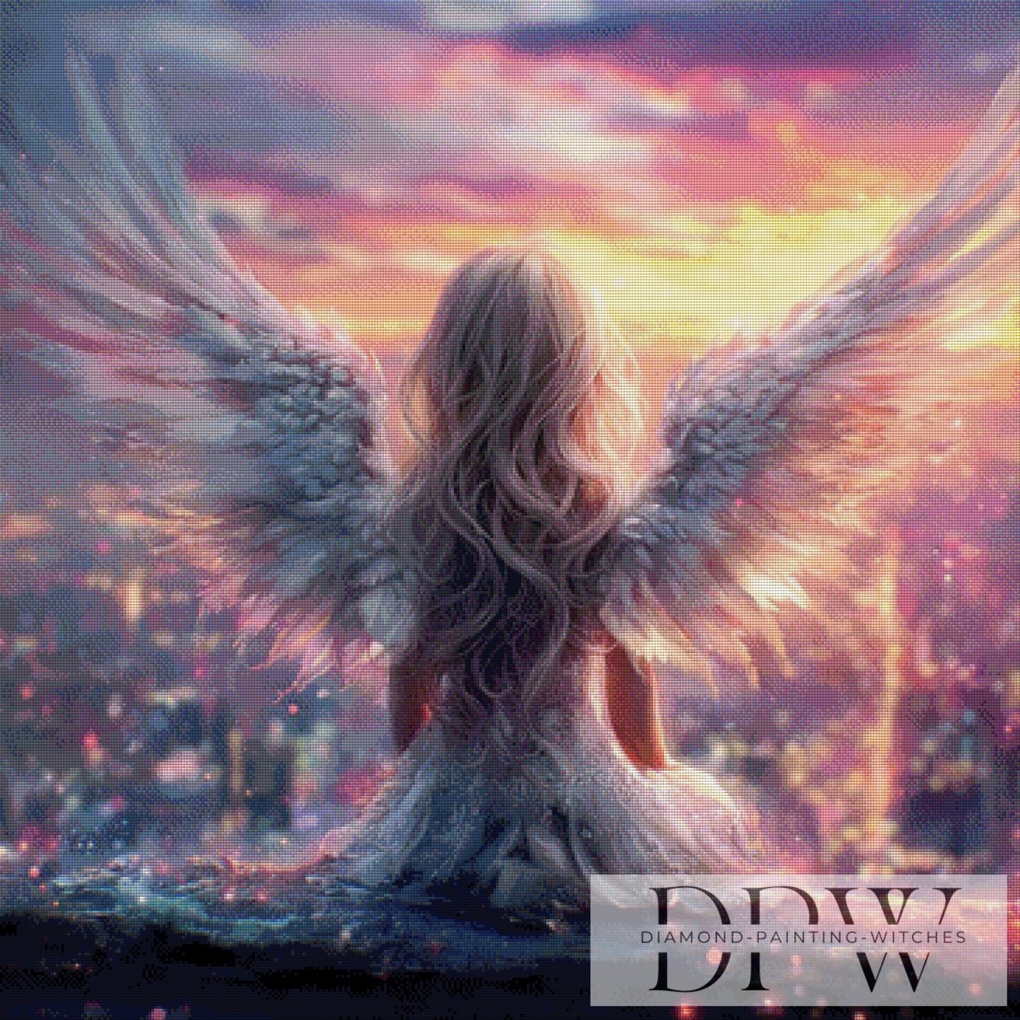 The Angel of Dusk by ellufija 90x90cm mit 175 Farben DPW-2963