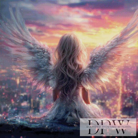 The Angel of Dusk by ellufija 90x90cm mit 175 Farben DPW-2963