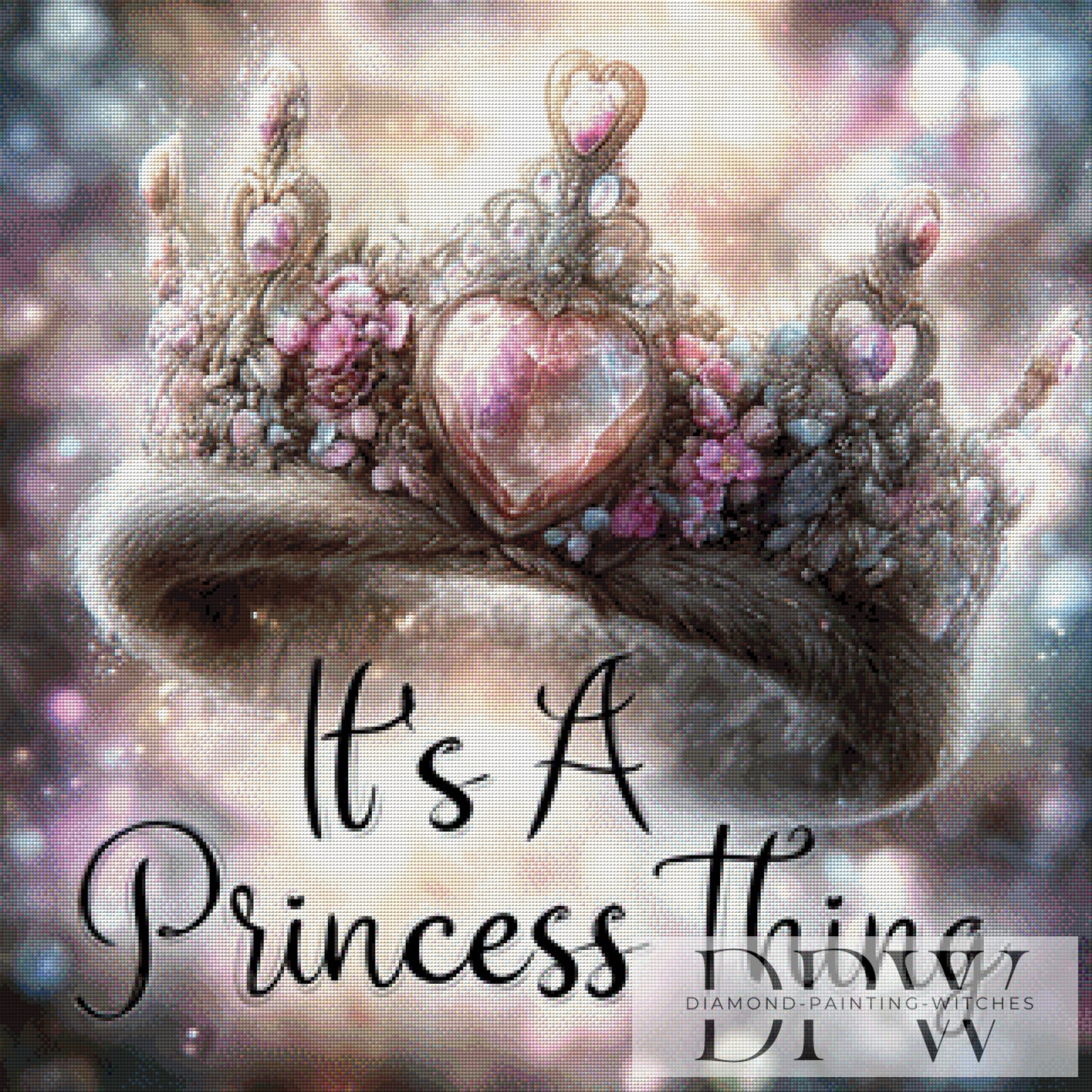 It´s a Princess Thing by ellufija 80x80cm mit 165 Farben DPW-2967