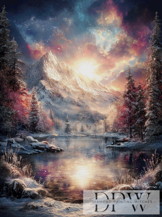 Wintertraum by ellufija 90x120cm mit 170 Farben DPW-2982