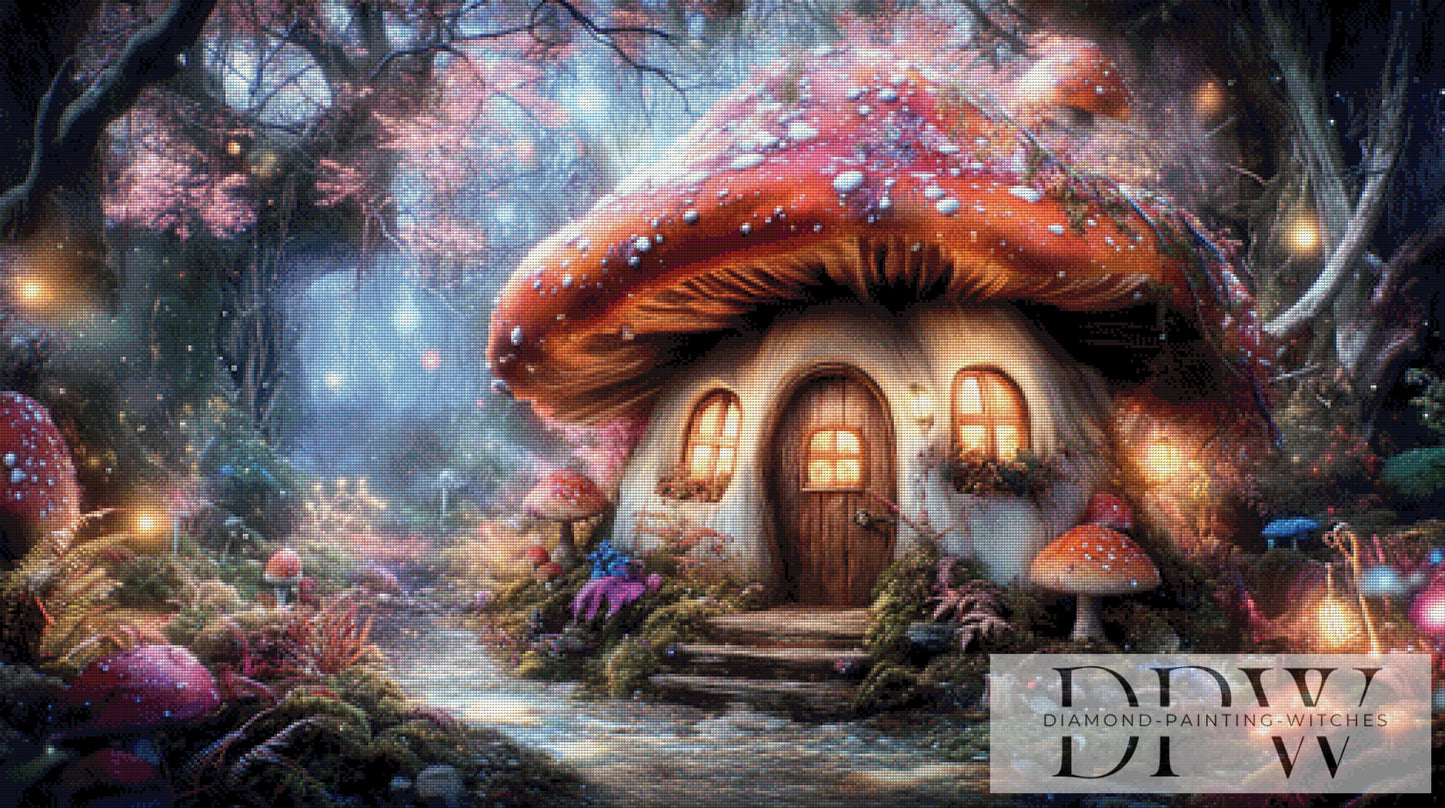 Pilzhäuschen by ellufija 125x70cm mit 290 Farben DPW-2988