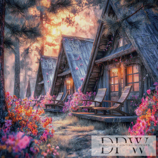 Urlaub im Wald by ellufija 90x90cm mit 260 Farben DPW-2989