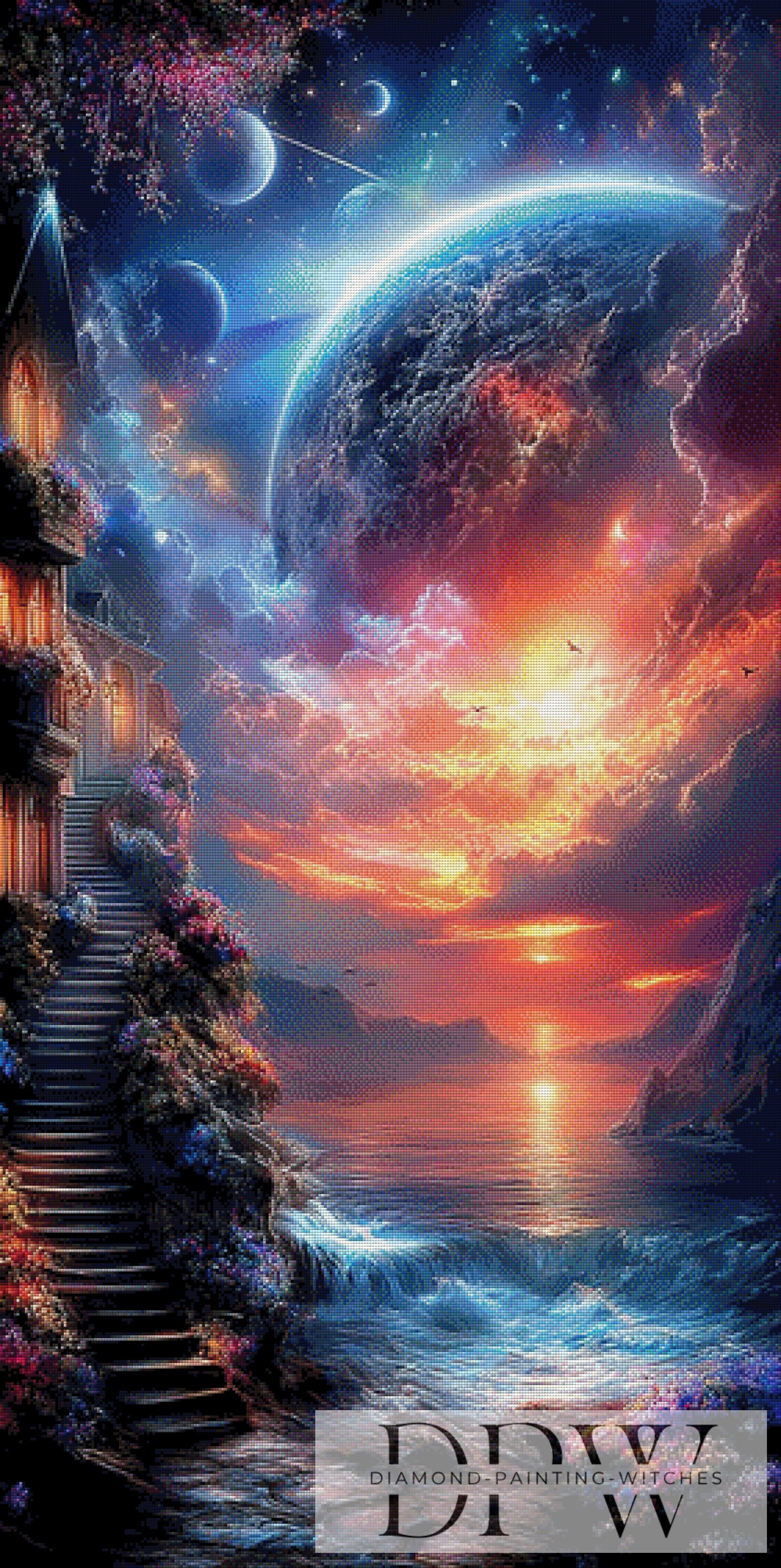 Kosmische Nacht by ellufija 70x140cm mit 290 Farben DPW-2998