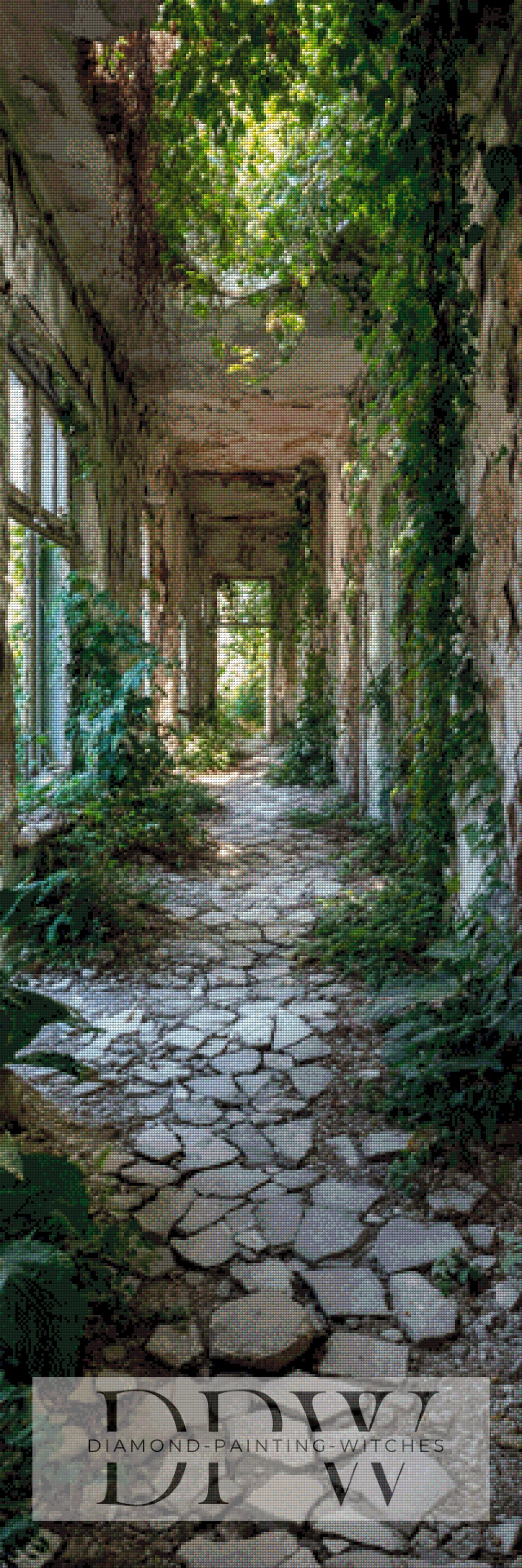 Greenfall Corridor by theA.art 50x150cm mit 190 Farben DPW-3000