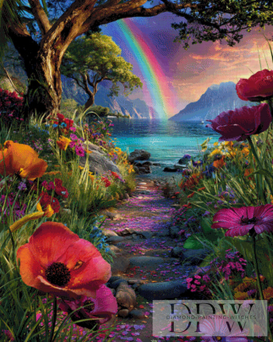Rainbow Island by Sunshine, 80x100cm mit 350 Farben DPW-3018