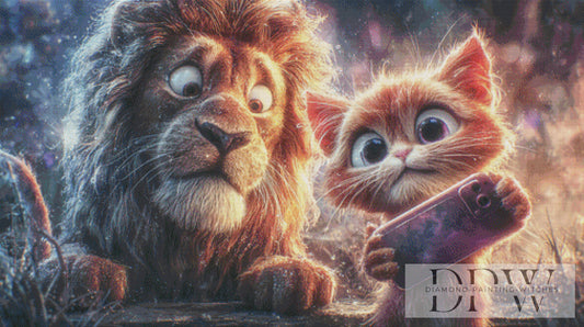 Majestät & Miez by ellufija 125x70cm mit 190 Farben DPW-3027