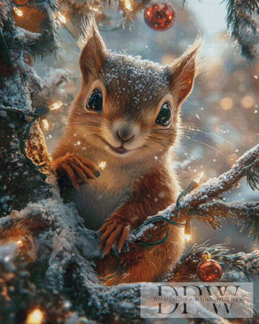 Eichhörnchen im Baum by Pixxel Pics 80x100cm mit 210 Farben DPW-3031
