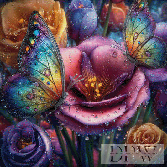 Butterfly Dream by Sunshine, 90x90cm mit 350 Farben DPW-3043