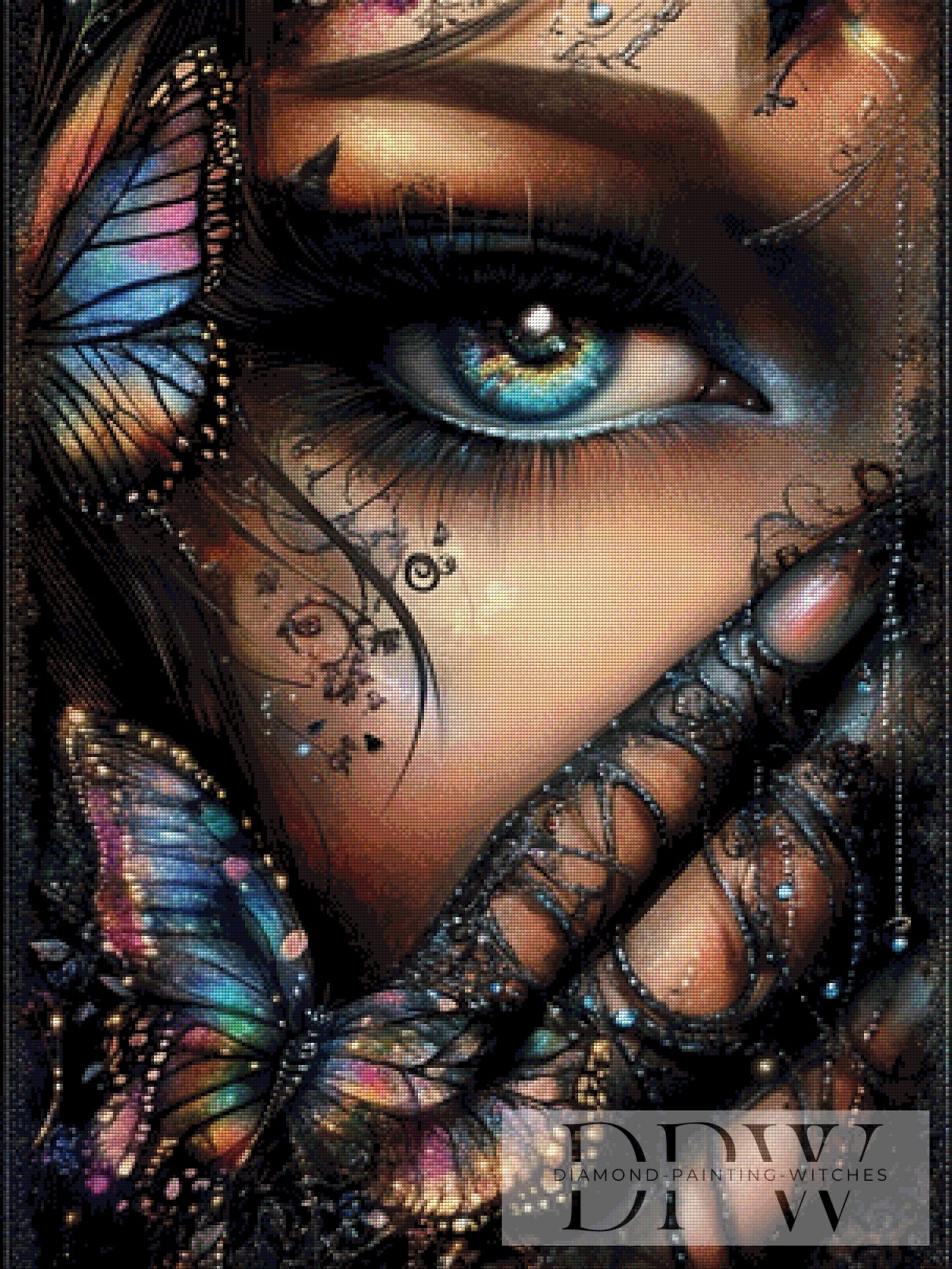 Faccia di farfalla by Elly_A.I  75x100cm mit 240 Farben DPW-3054