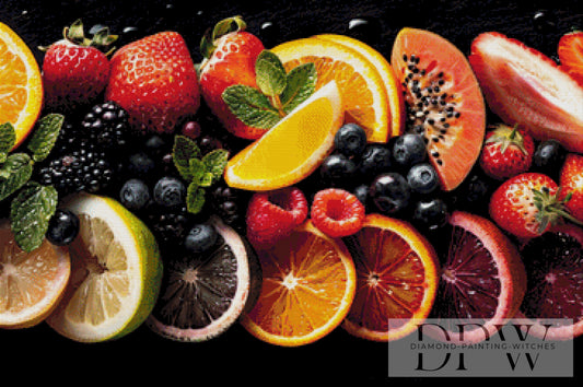 Colorful fruits by theA.art 90x60cm mit 270 Farben DPW-306