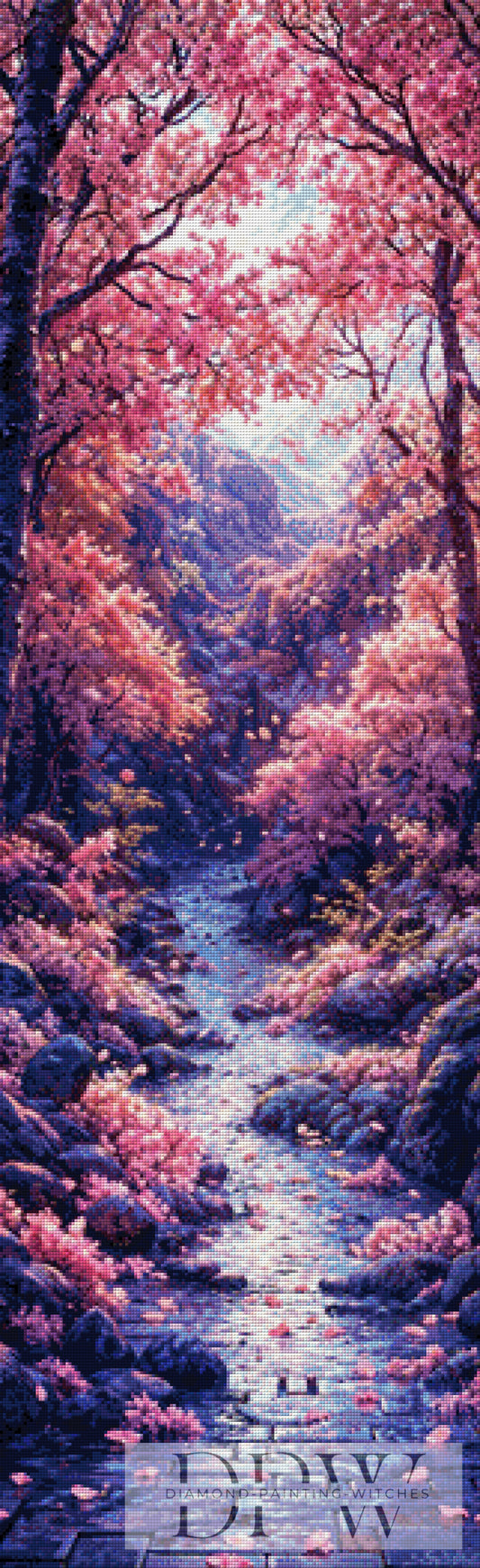 Cherry Blossom Path by Pixxel Pics 40x130cm mit 170 Farben DPW-3077