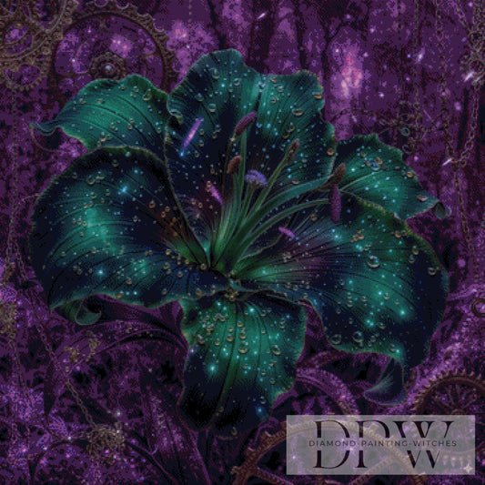 Smaragd Lily by Pixxel Pics 90x90cm mit 110 Farben DPW-3086