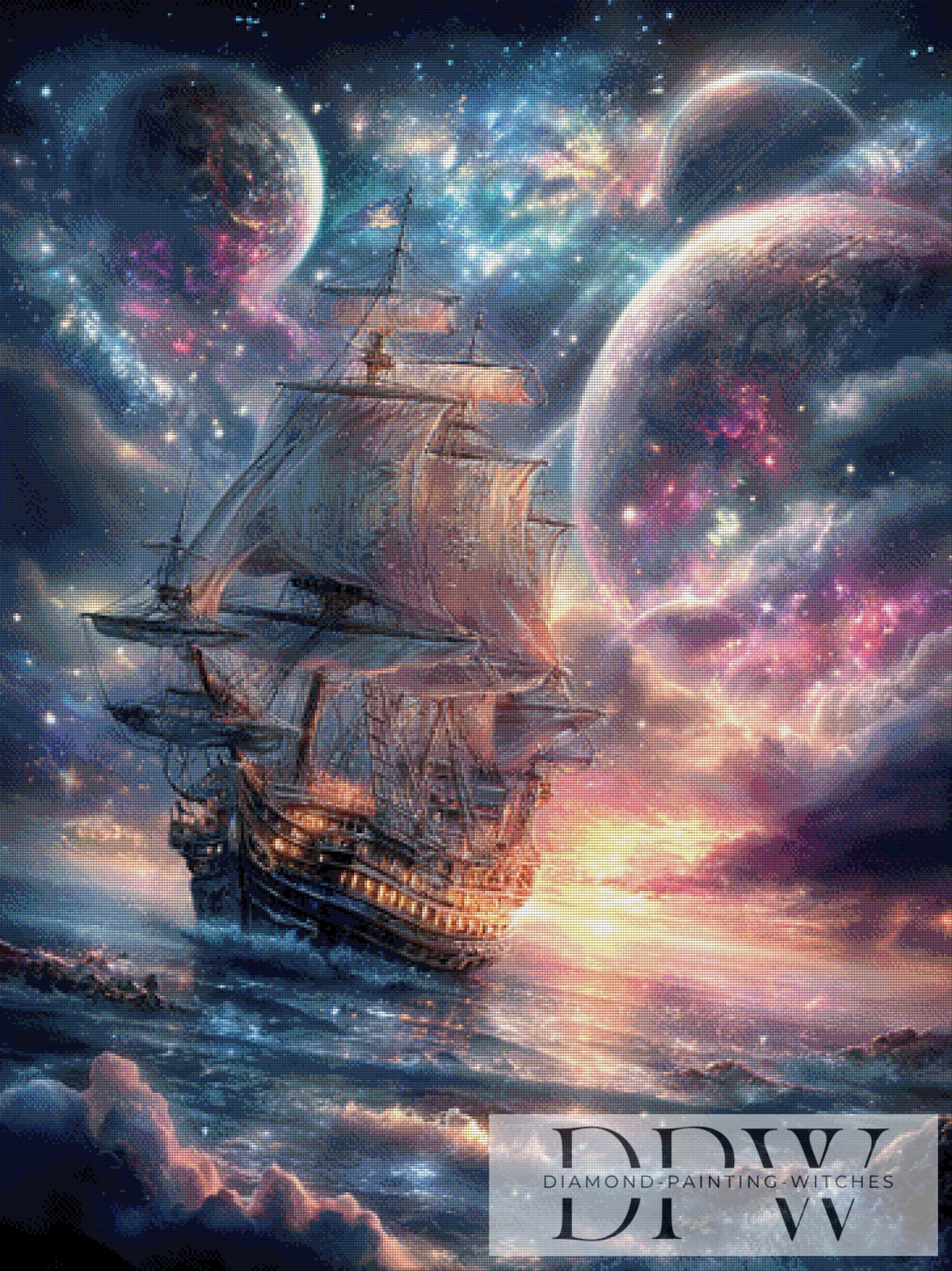 Odyssee im Sternenlicht by ellufija 90x120cm mit 240 Farben DPW-3093