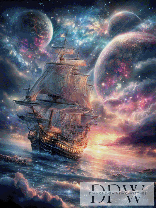 Odyssee im Sternenlicht by ellufija 90x120cm mit 240 Farben DPW-3093